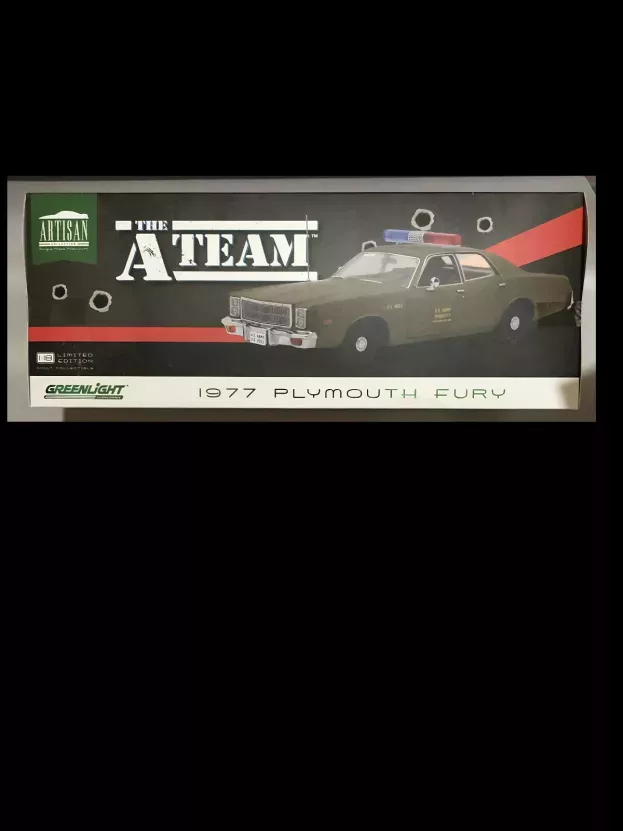 Greenlight Plymouth Fury U.s. Army Military Police 1977 A-team 1:18 19053