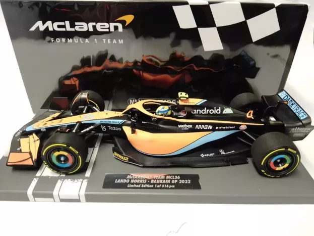 Minichamps Mclaren F1 Mcl36 Team Mclaren N 4 Bahrain Gp 2022 Lando Norris 1:18 537221804