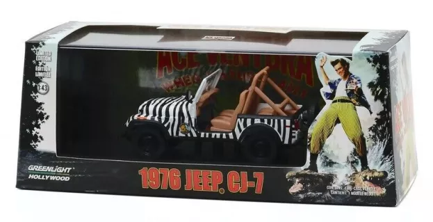 Greenlight Jeep Cj-7 Open 1976 When Nature Calls Ace Ventura Movie 1995 1:43 86574