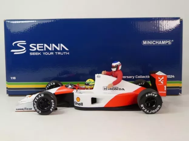 Minichamps Mclaren F1 Mp4 6 N 1 World Champion Ayrton Senna Mexico Gp 1991 With Jean Alesi Riding 1:18 540911828