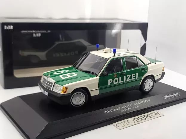 Minichamps Mercedes 190e W201 Polizei Germany 1982 1:18 155037090