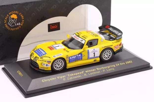 IXO Models Chrysler Viper Gts-r Zakspeed Racing N 1 Winner 24h Nurburgring 2002 P.zakowski R.lechner P.lamy 1:43 GTM011