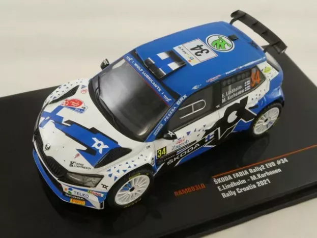 IXO Models Skoda Fabia Rally2 Evo N 34 Rally Croatia 2021 E.lindholm M.korhonen 1:43 RAM803LQ