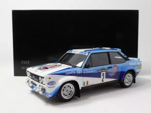 Kyosho Fiat 131 Abarth N 2 Winner Rally Piancavallo 1981 A.bettega M.perissinot 1:18 08376F