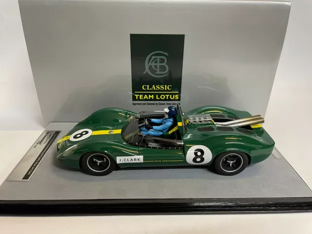 Tecnomodel Lotus 40 N 8 Brands Hatch Guards Trophy with Pilot Figure 1965 Jim Clark 1:18 TMD18-125E