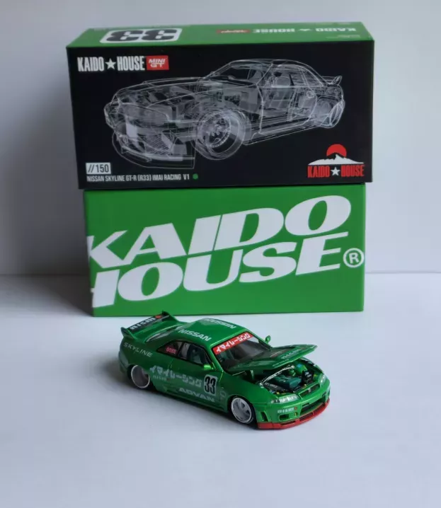 Mini GT Nissan Skyline Gt-r r33 Kaido Works N 33 Imai Racing V1 Coupe 1997 1:64 KHMG150