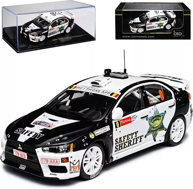 IXO Models Mitsubishi Lancer Evo X N 0 safety Sheriff Rally Ypres 2011 B.d'hulster M.kinget 1:43 RAM533