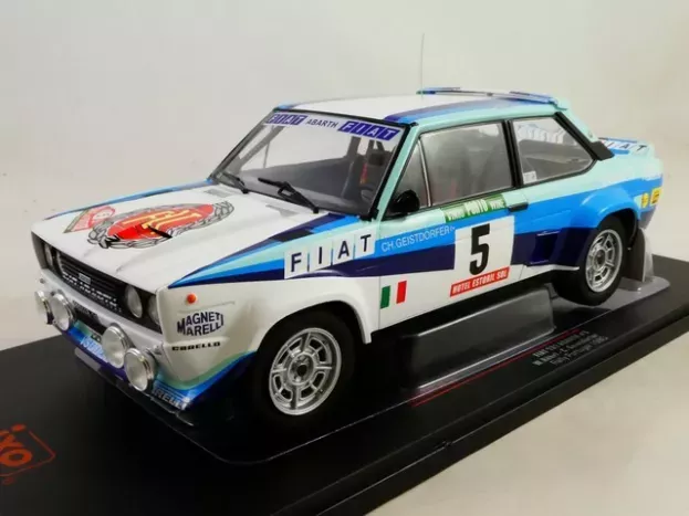 IXO Models Fiat 131 Abarth Team Fiat Works night Version N 5 Winner Rally Portugal 1980 W.rohrl C.geistdorfer 1:18 18RMC053B