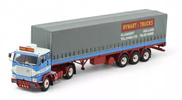 Tekno Volvo Rynart Volvo F88 4x2 Klassieke Huiftrailer 1:50 84644