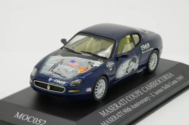 IXO Models Maserati 3200 Coupe Cambiocorsa 90th Anniversary L'uomo Sulla Luna 1969 1:43 MOC052