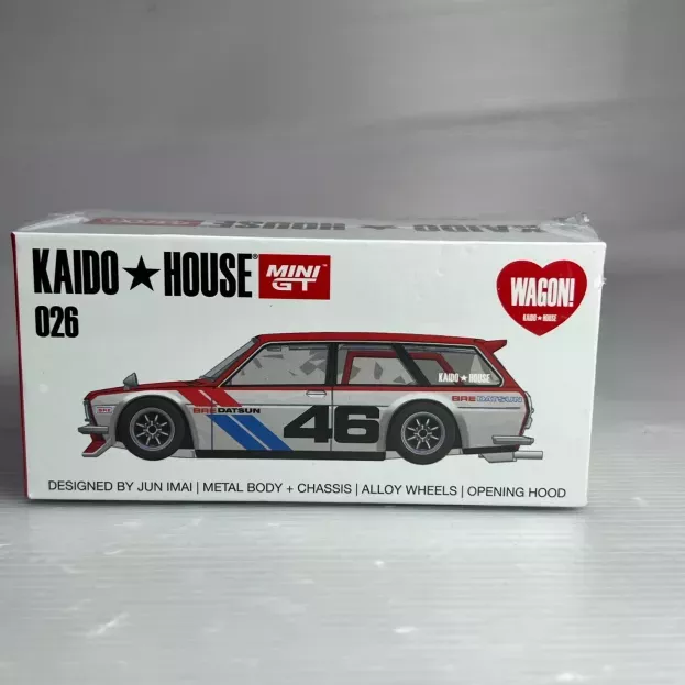 Mini-GT Datsun 510 N 46 Kaido House Designed By Jun Imai Sw Station Wagon 1972 1:64 KHMG026