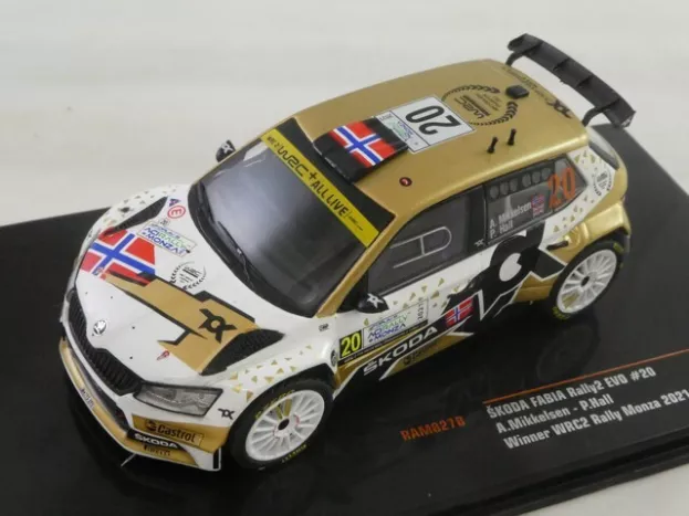 IXO Models Skoda Fabia Rally2 Evo N 20 Winner Wrc2 Rally Monza 2021 A.mikkelsen P.hall 1:43 RAM827B