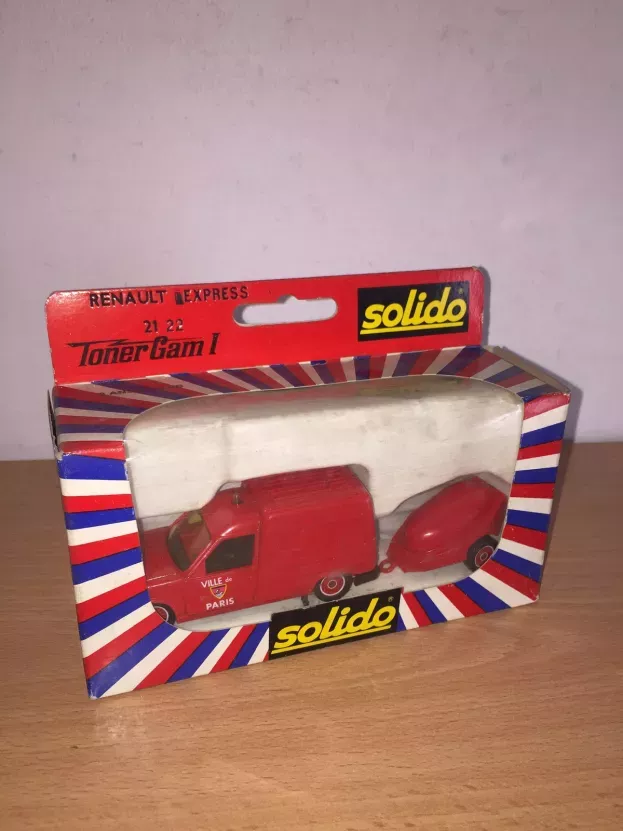 Solido Renault Express Fourgonette Van Service Departemental Contre L'incendie Fire Engine With Pump 1986 1:43 2122