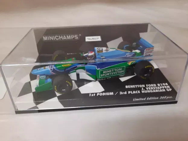 Minichamps Benetton F1 B194 Ford N 6 3rd Hungarian Gp 1st Podium 1994 Jos Verstappen 1:43 417941006