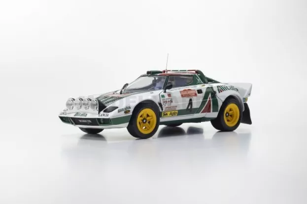Kyosho Lancia Stratos Hf Alitalia night Version N 4 Winner Rally Sanremo 1976 Bjorn Waldegaard Hans Thorszelius 1:18 08130F