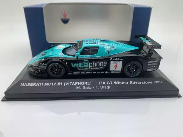 IXO Models Maserati Mc12 N 1 Vitaphone Fia Gt Winner Silverstone 2007 M.salo T.biagi 1:43 GTM066