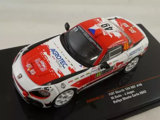 IXO Models Fiat 124 Abarth Rgt N 49 Rally Montecarlo 2022 M.rada J.jugas 1:43 RAM846.22