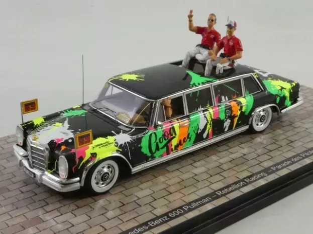Spark Mercedes S-class 600 Pullman w100 Semiconvertible 1969 Parade Des Pilotes Team Rebellion Racing 24h Le Mans 2019 B.senna A.lotterer N.jani 1:43 S7951