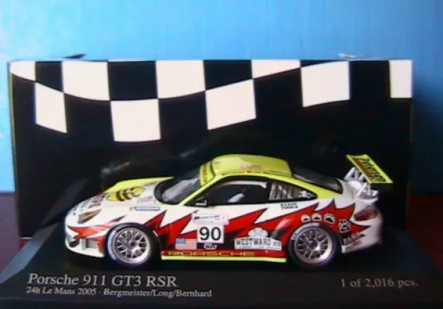Minichamps Porsche 911 Gt3rsr N 90 2nd 24h Le Mans 2005 Bergmeister Long Bernhard 1:43 400056490