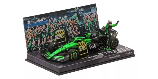 Minichamps Sauber F1 C45 Team Stake Kick N 27 3rd Silverstone British first Career Podium Gp 2025 With Pit Board And Standing Figure Nico Hulkenberg 1:43 417251227