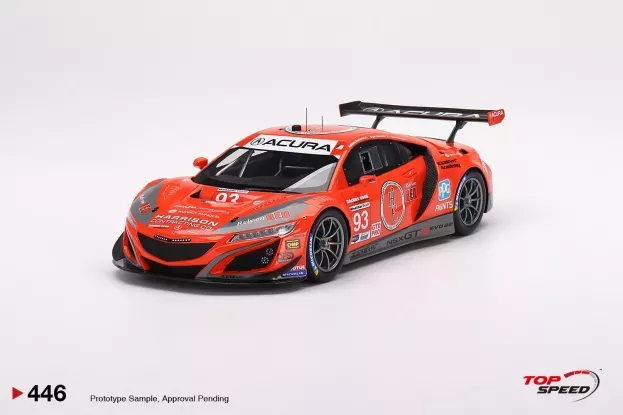 Truescale Acura Nsx Gt3 Evo22 Team Edge Motorsport N 93 12h Sebring 2022 1:18 TS0446