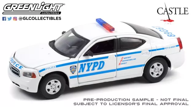 Greenlight Dodge Charger Lx New York City Deparment Police 2006 Castle 1:43 86603