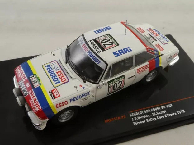 IXO Models Peugeot 504 Coupe V6 night Version N 02 Winner Rally Cote D'ivoire 1978 J.p.nicolas M.gamet 1:43 RAC417A.22