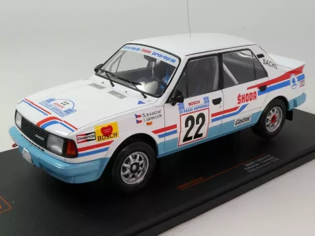 IXO Models Skoda 130lr N 22 Rally Acropolis 1986 Svatopluk Kvaizar Jiri Janecek 1:18 18RMC157B.22