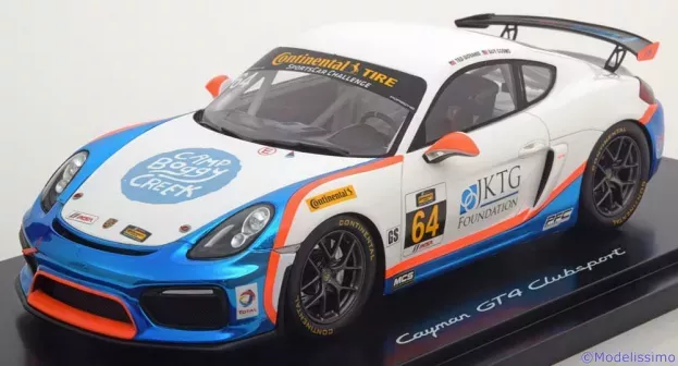 Spark Porsche Cayman Gt4 Team Tgm N 64 Clubsport Imsa 2016 T.giovanis G.cosmo Con Vetrina With Showcase 1:18 WAX02100020