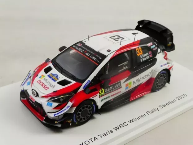 Spark Toyota Yaris Wrc Team Toyota Gazoo Racing N 33 Winner Rally Sweden 2020 E.evans S.martin 1:43 S6568