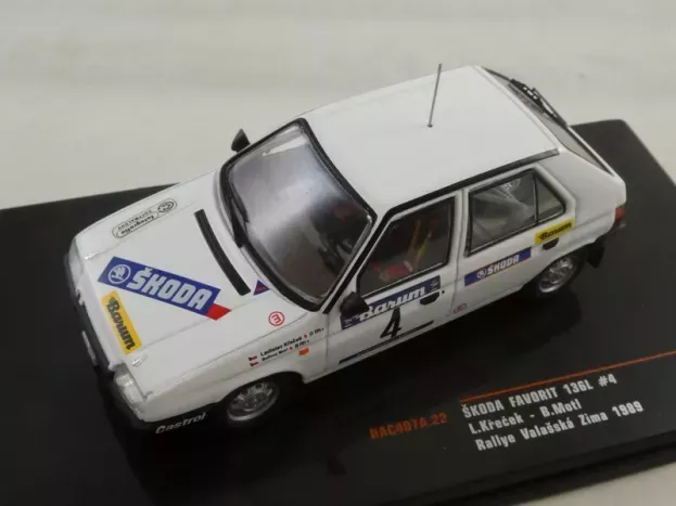 IXO Models Skoda Favorit 136l night Version N 4 Rally Valasskaa Zima 1989 L.krecek B.motl 1:43 RAC407A.22