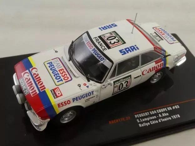 IXO Models Peugeot 504 Coupe V6 night Version N 03 4th Rally Cote D'ivoire 1978 S.lampinen A.aho 1:43 RAC417C.22