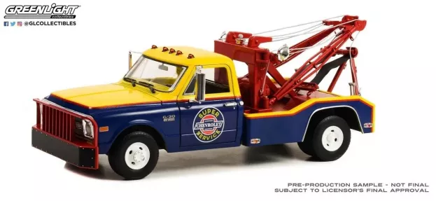 Greenlight Chevrolet C-30 Truck 1969 Carro Attrezzi Wrecker Road Chevrolet Super Service 1:18 13653