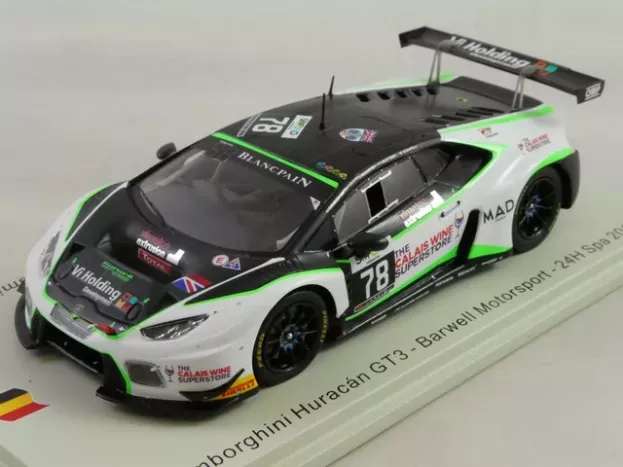 Spark Lamborghini Huracan Gt3 Team Barwell Motorsport N 78 24h Spa 2016 M.attard L.machitski M.mapelli T.kimber-smith 1:43 SB293