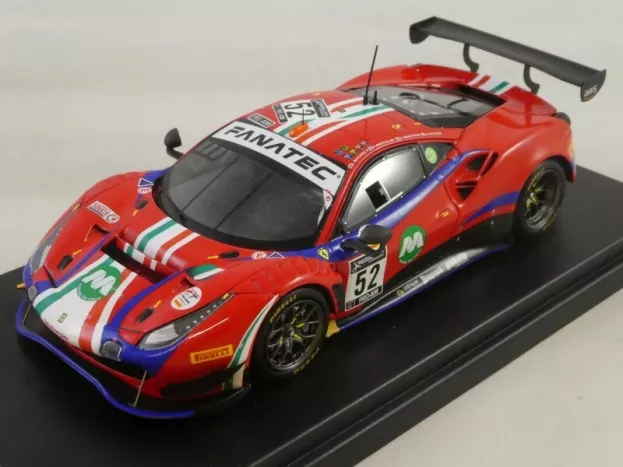 Looksmart Ferrari 488 Gt3 Evo Team Af Corse N 52 2nd Pro-am Class 24h Spa 2021 A.bertolini J.wartique L.machiels A.rovera 1:43 LSRC105