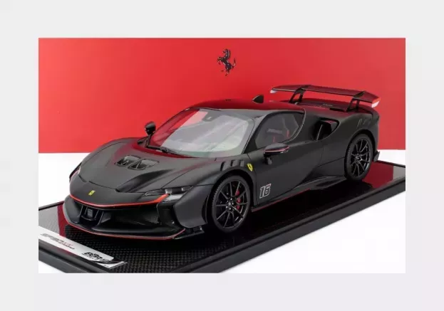BBR Ferrari Sf90 Xx Stradale N 16 Personal Car Charles Leclerc 2024 Con Vetrina With Showcase 1:12 BBR1220CL