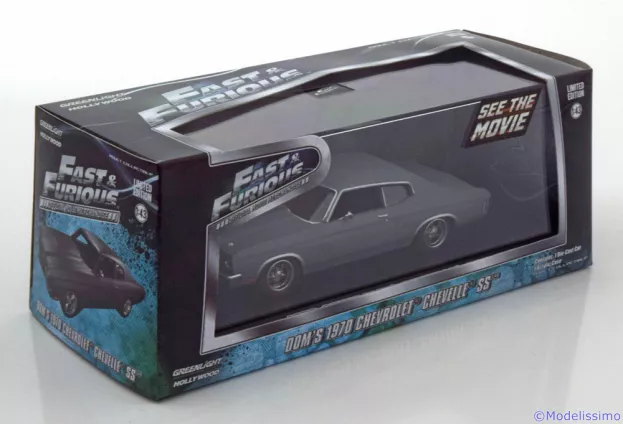 Greenlight Chevrolet Dom's Chevelle 454ss 1970 Fast & Furious Iv 2009 Solo Parti Originali Original Parts 1:43 86227