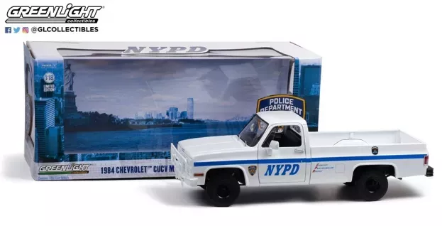Greenlight Chevrolet M1008 Cucv Pick-up Nypd New York Police Department 1984 1:18 13561
