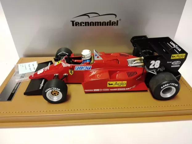Tecnomodel Ferrari F1 126c4-m2 N 28 European Gp with Pilot Figure 1984 Rene Arnoux 1:18 TMD18-316A