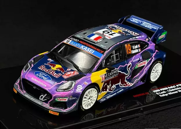 IXO Models Ford Puma Rally1 Red Bull Team Ford World Rally M-sport N 19 Winner Rally Montecarlo 2022 S.loeb I.galmiche 1:43 RAM828