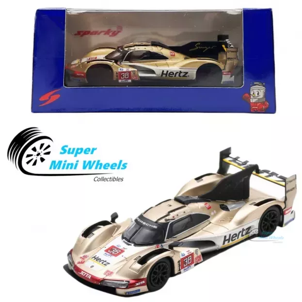 Spark Porsche 963 9rd 4.6l Turbo V8 Team Hertz Jota N 38 24h Le Mans 2023 Antonio Felix Da Costa Will Stevens Yifei Ye 1:64 Y302