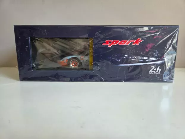 Spark Ford Gt40 4.9l V8 Team Jw Automotive Engineering Gulf N 9 Winner 24h Le Mans 1968 L.bianchi P.rodriguez Con Vetrina With Showcase 1:18 18LM68