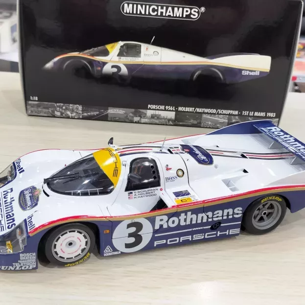Minichamps Porsche 956l 2.6l Turbo Team Rothmans Porsche N 3 Winner 24h Le Mans 1983 Al Holbert Hurley Haywood Vern Schuppan 1:18 180836903