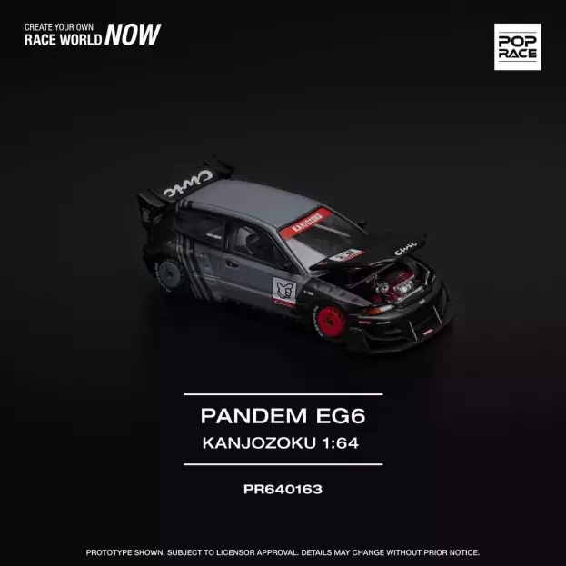 Pop Race Honda Civic Eg6 Pandem Kanjozoku 1991 1:64 PR640163