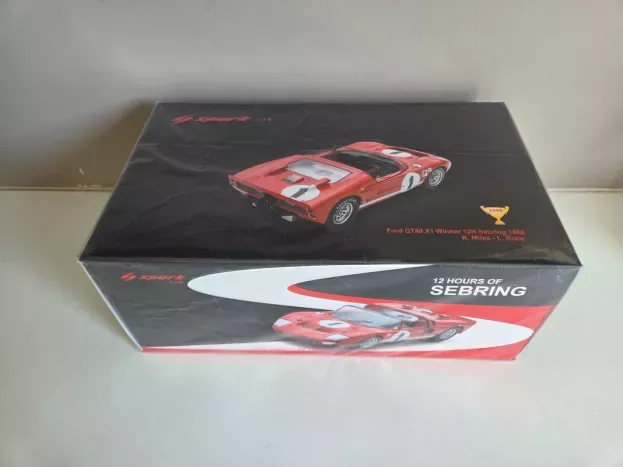 Spark Ford Gt40 Mkii 7.0l V8 Roadster Team Shelby American Inc. N 1 Winner 12h Sebring 1966 K.miles L.ruby 1:18 18SE66