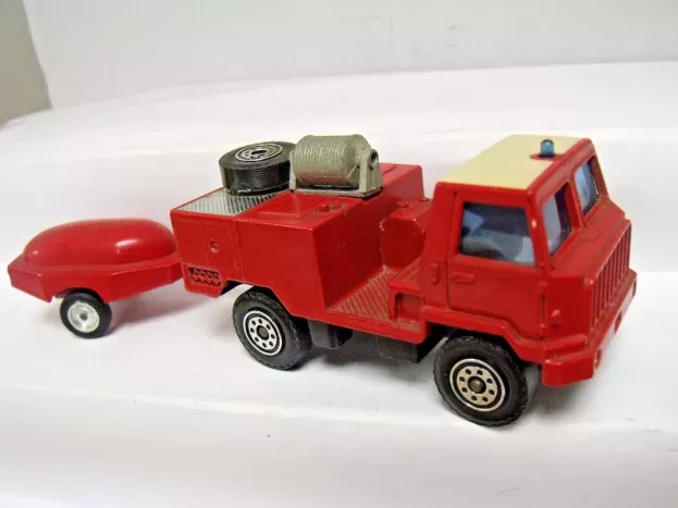 Solido Berliet Camiva 4x4 Truck Fire Engine With Trailer Pump 1978 1:55 354