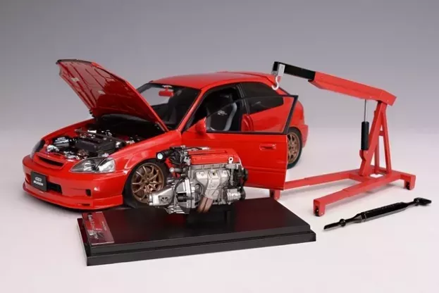 Motorhelix Honda Civic Ek9 Type R Mugen With Engine And Accessories 1999 1:18 M85026