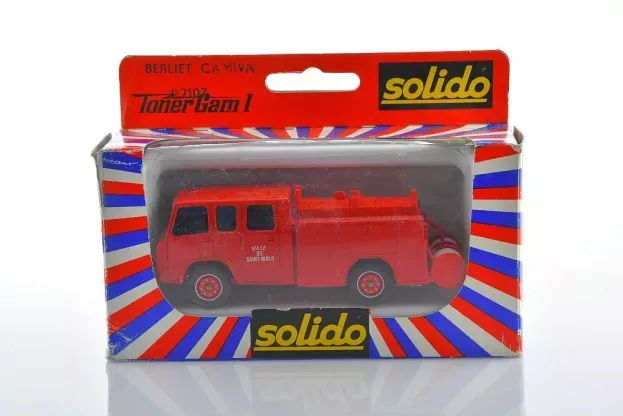 Solido Berliet Camiva 4x4 Tanker Truck With Scale Fire Engine 1978 1:55 2107