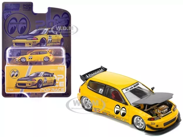 Pop Race Honda Civic Eg6 V1.5 Mooneyes 1991 1:64 PRE010