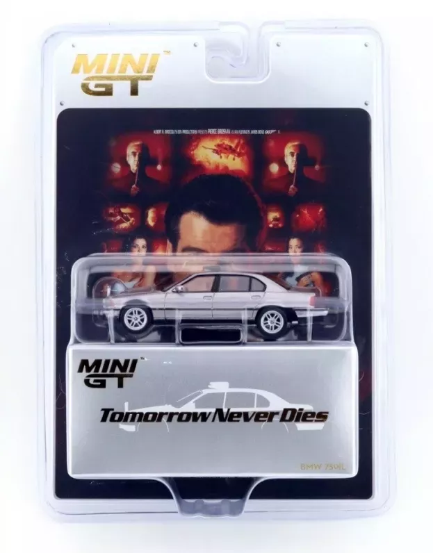 Mini GT Bmw 7-series 750il 1995 007 James Bond Tomorrow Never Dies Il Domani Non Muore Mai English Blister Packaging 1:64 MGT00902-007E